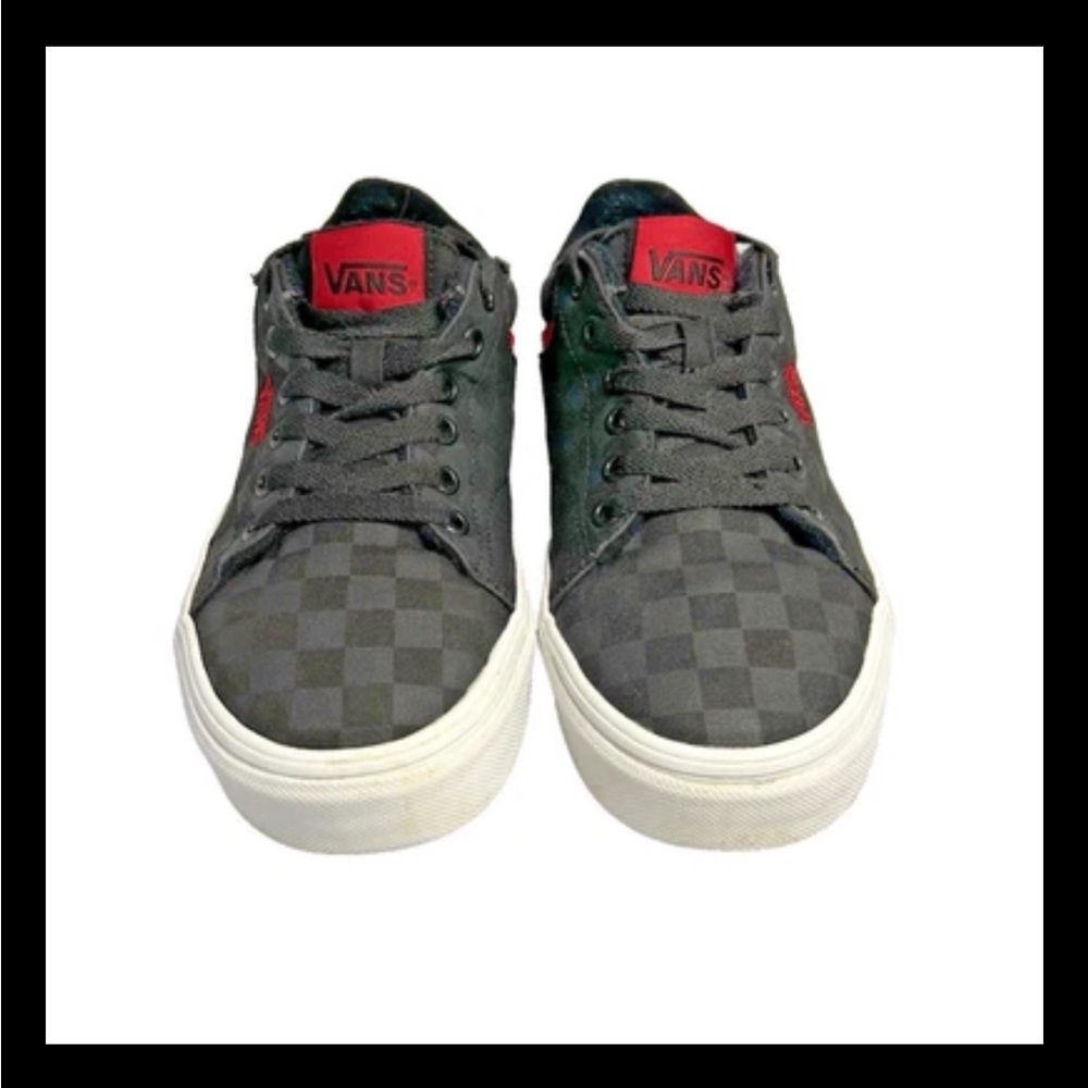 Vans Off The Wall Seldan Black & Red Checkerboard Skate Sneakers Womens 8.5 M 7 - Picture 6 of 12
